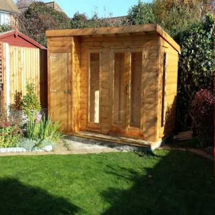 storage shed summer house combo building