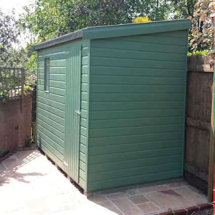 reverse classic pent roofed shed