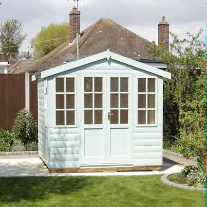 contemporary summer house on the patio